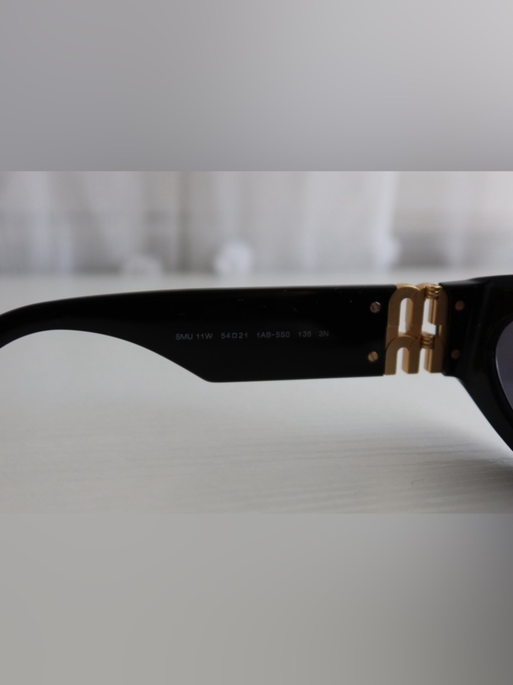 Miu Miu Black Cat-Eye Sunglasses with Velvet Pouch - Picture 7 of 9